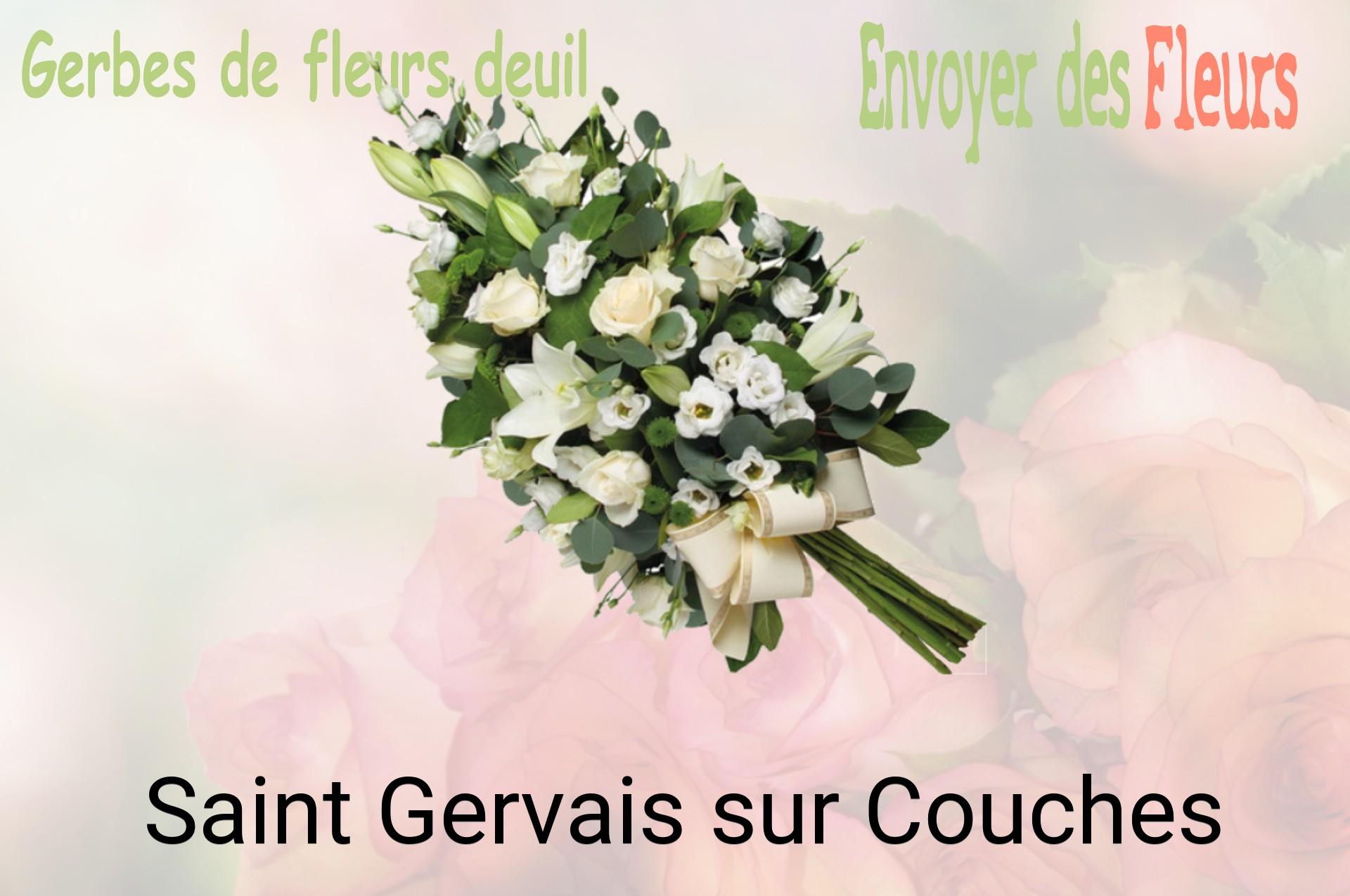 Gerbe de fleurs de deuil livrée à Saint-Gervais-sur-Couches